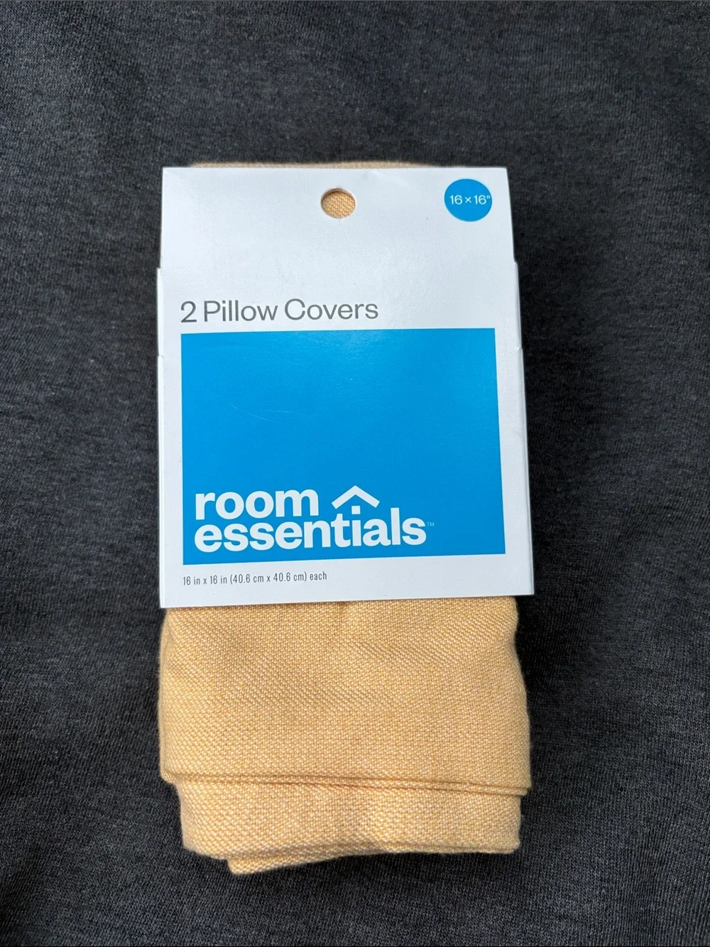 Room Essentials Pillow Covers in Beige-Yellow - 2 Pack
